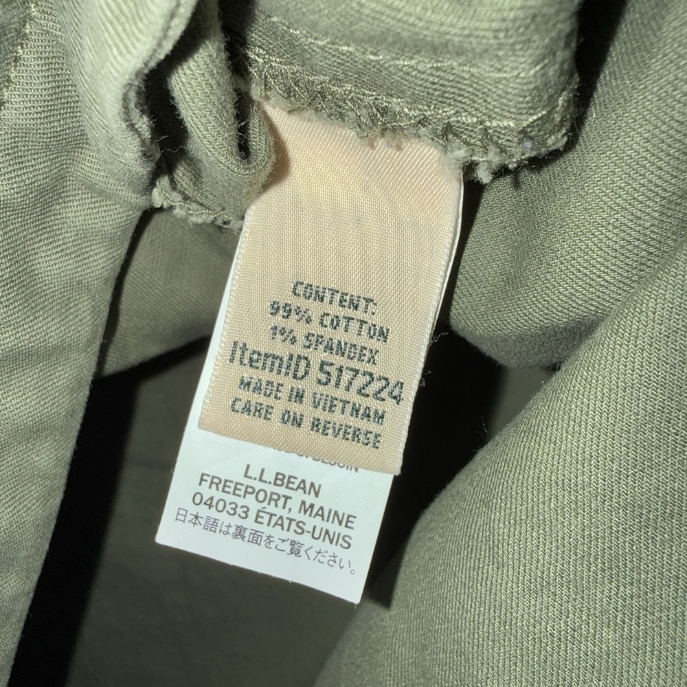 LL Bean BeanFlex Utility Jacket Womens Size 2X Deep Olive Full Zip Snap 517224 - Picture 8 of 11